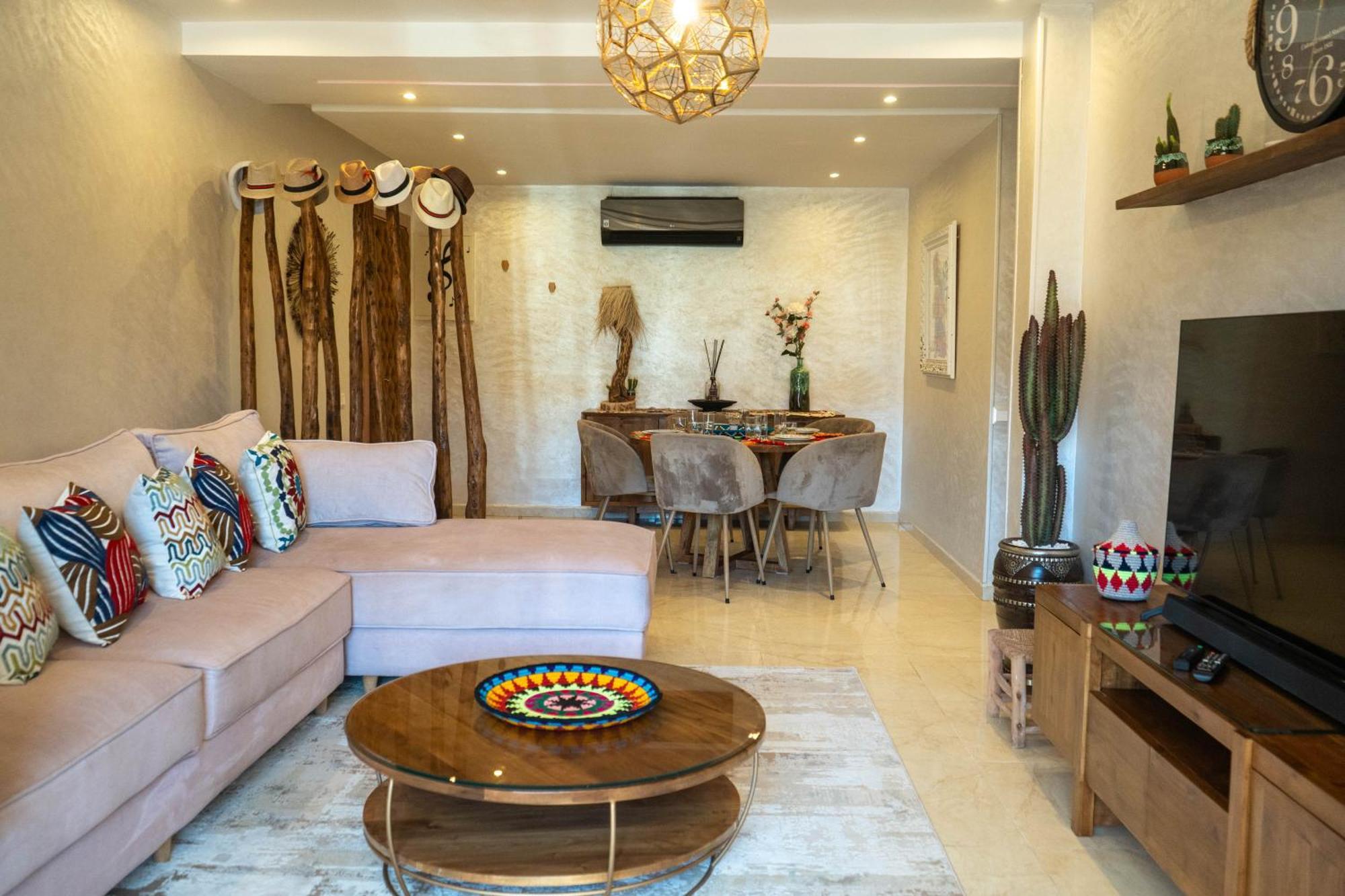 Magnifique Appartement Moderne De 2 Chambres Avec Piscine A 10 Min Du Centre De Marrakech Marrakesh Exterior foto