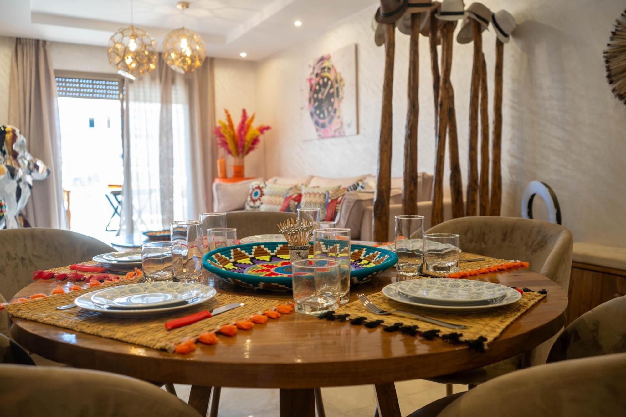 Magnifique Appartement Moderne De 2 Chambres Avec Piscine A 10 Min Du Centre De Marrakech Marrakesh Exterior foto